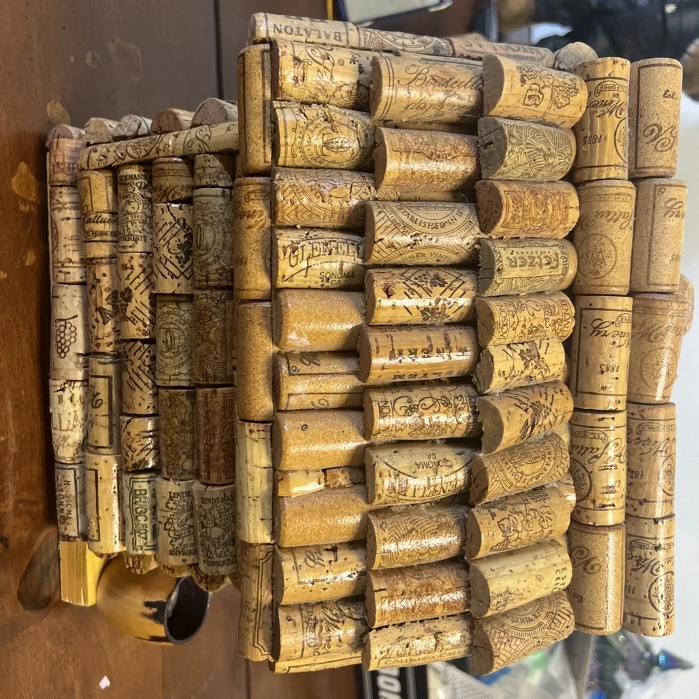 Wine Cork Birdhouse Rustic Handmade Decor